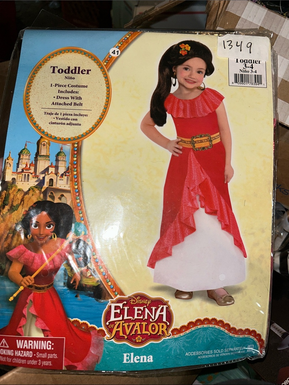 Disney Elena of Avalor Toddler Dress in Red, White and Gold